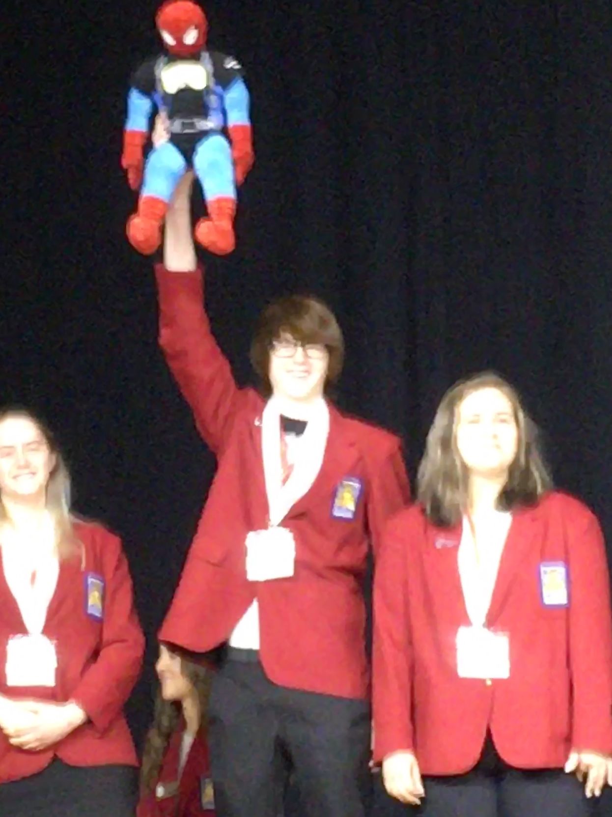 Dalton McGinnis, Allison Vaughan and Bailey Roye